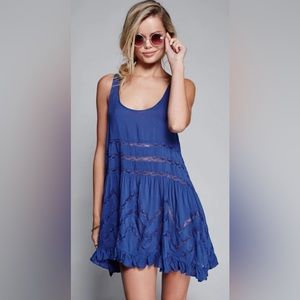 Free People Blue Mini Dress